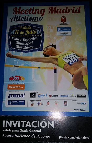 Invitaciones disponibles para el Meeting de Madrid de Atletismo